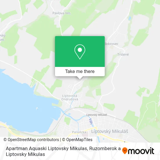 Apartman Aquaski Liptovsky Mikulas map
