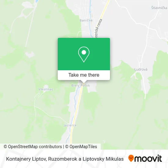 Kontajnery Liptov map