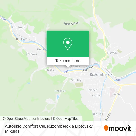 Autosklo Comfort Car map