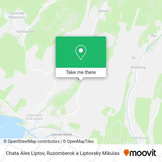 Chata Alex Liptov map