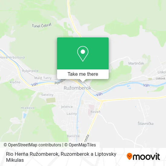 Rio Herňa Ružomberok map