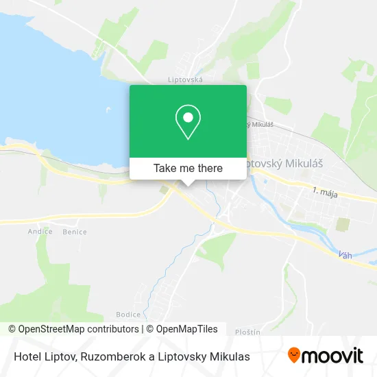 Hotel Liptov map