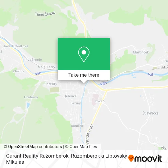 Garant Reality Ružomberok map