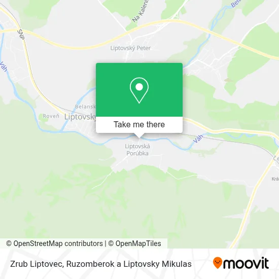 Zrub Liptovec map
