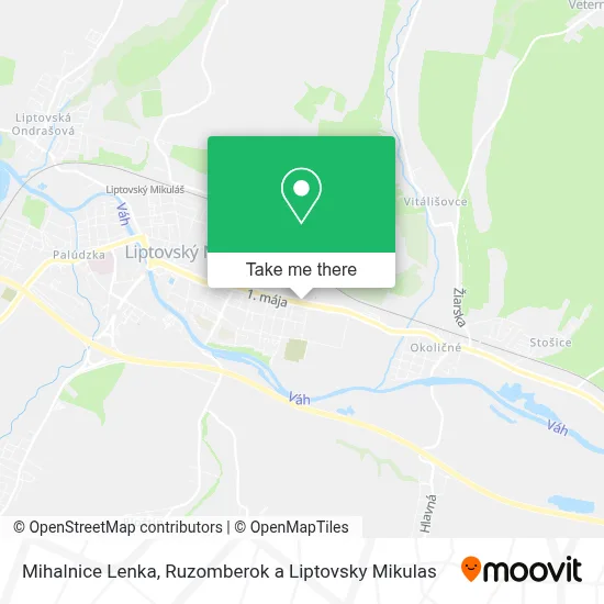 Mihalnice Lenka map