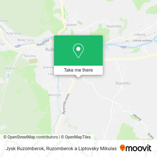 Jysk Ruzomberok map