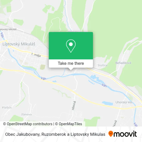 Obec Jakubovany map