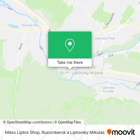 Mäso Liptov Shop map