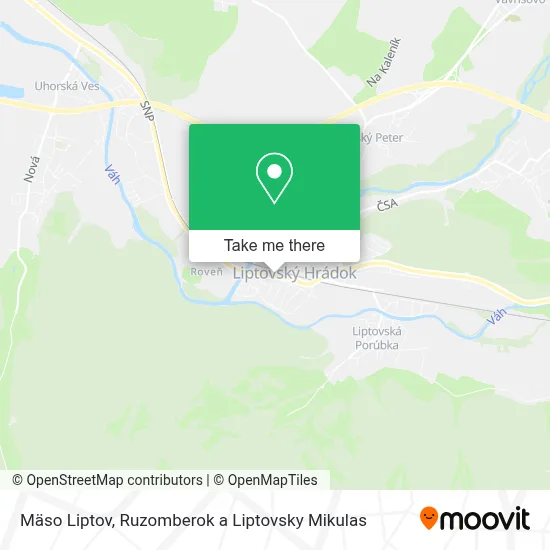 Mäso Liptov map