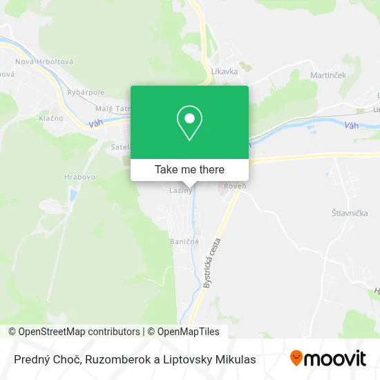 Predný Choč map