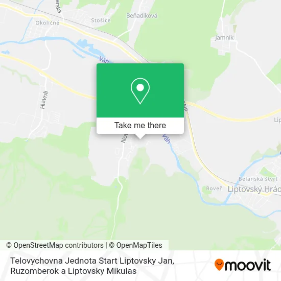 Telovychovna Jednota Start Liptovsky Jan map