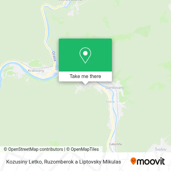 Kozusiny Letko map