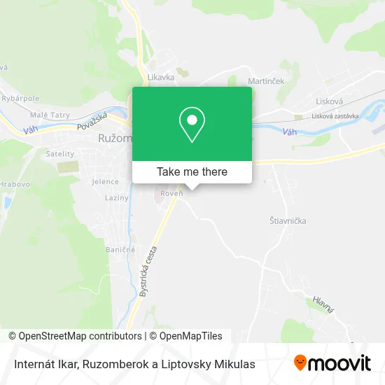 Internát Ikar map
