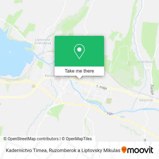 Kaderníctvo Timea map