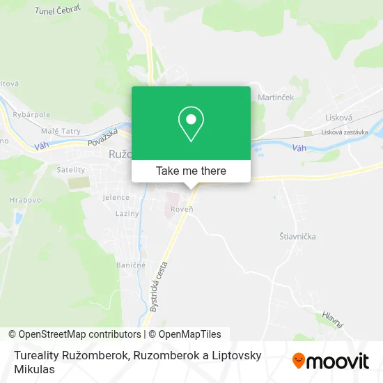 Tureality Ružomberok map