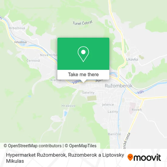Hypermarket Ružomberok map