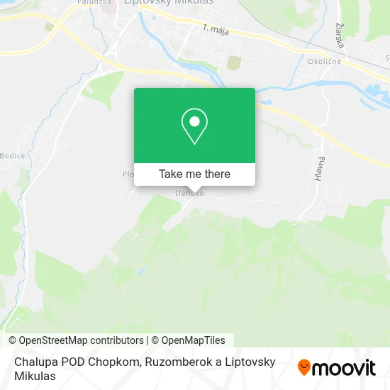 Chalupa POD Chopkom map