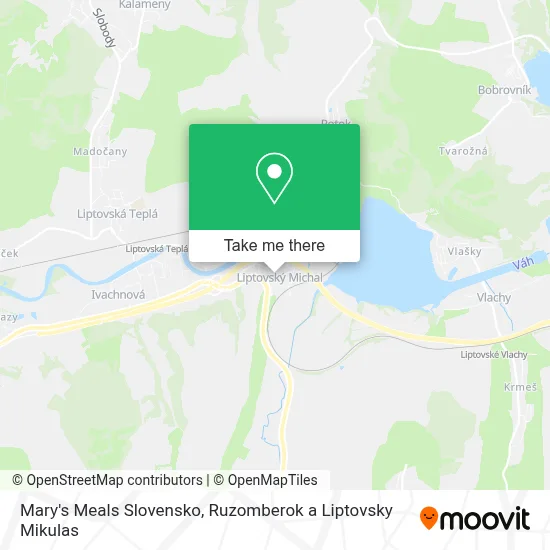 Mary's Meals Slovensko map