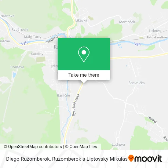 Diego Ružomberok map
