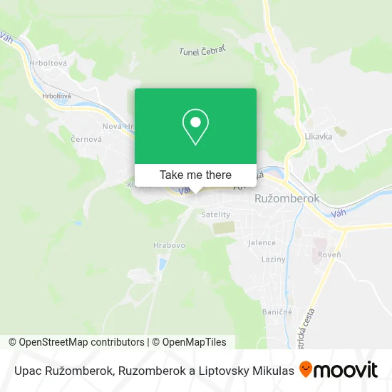 Upac Ružomberok map