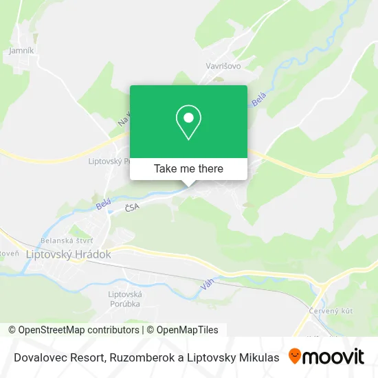 Dovalovec Resort map