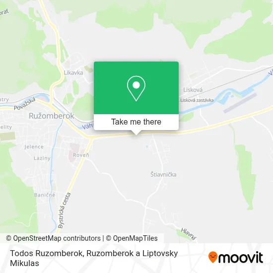 Todos Ruzomberok map