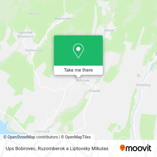 Ups Bobrovec map