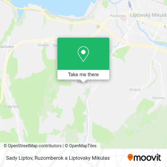 Sady Liptov map