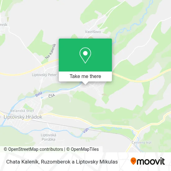 Chata Kaleník map