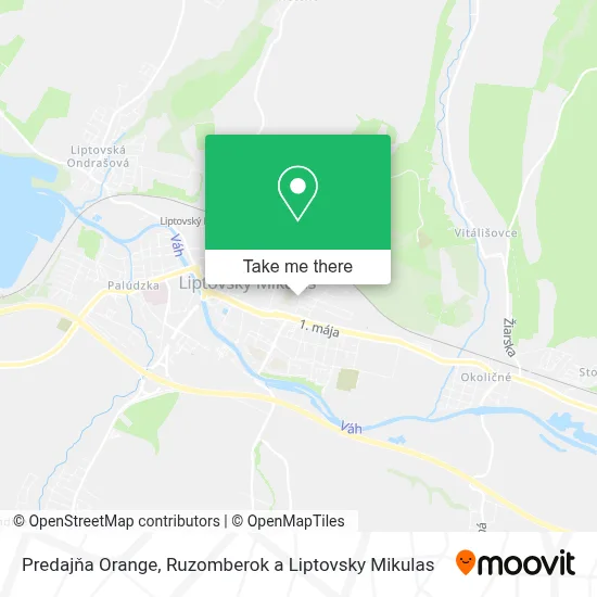 Predajňa Orange map
