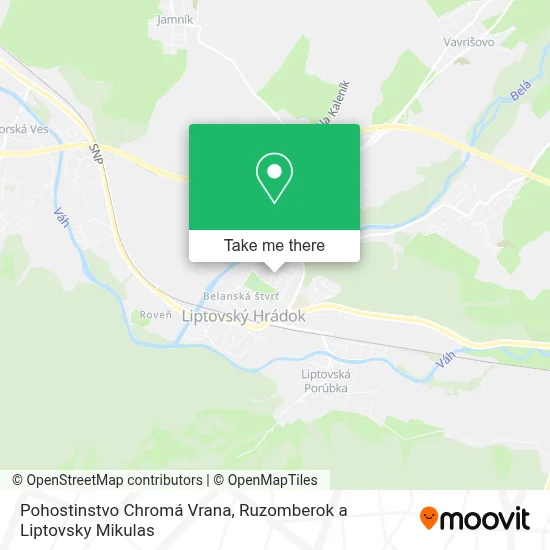 Pohostinstvo Chromá Vrana map