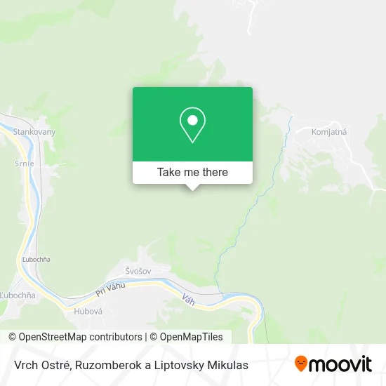 Vrch Ostré map