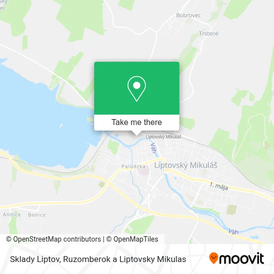 Sklady Liptov map