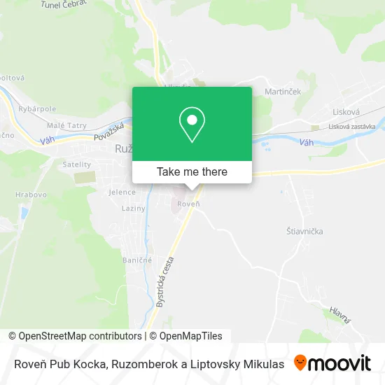 Roveň Pub Kocka map