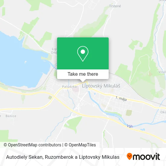 Autodiely Sekan map