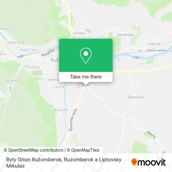 Byty Orion Ružomberok map