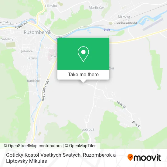 Goticky Kostol Vsetkych Svatych map