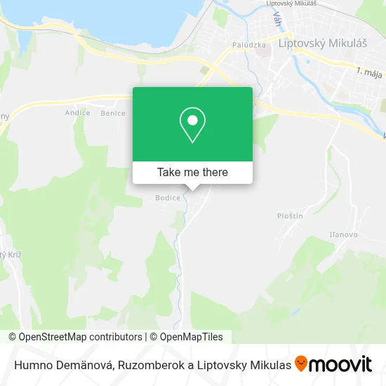 Humno Demänová map
