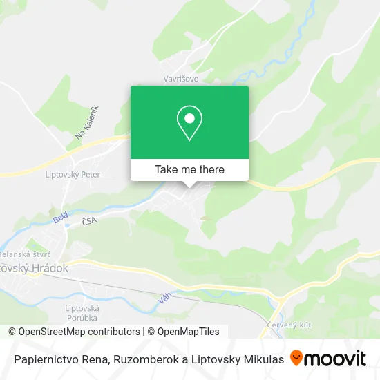 Papiernictvo Rena map