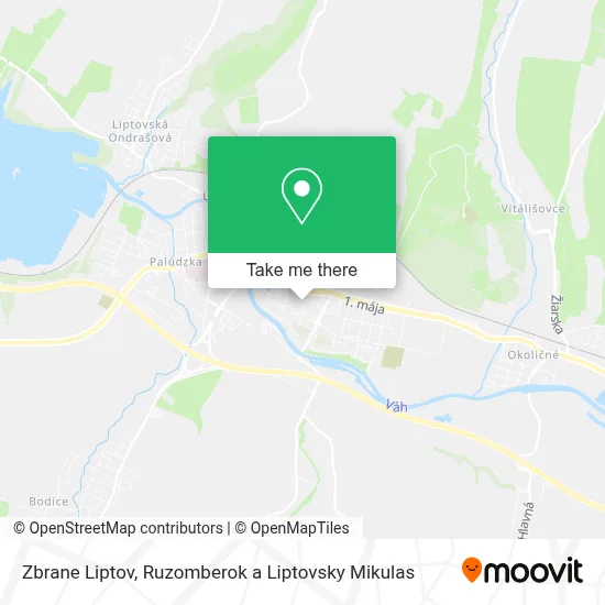 Zbrane Liptov map