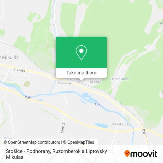 Stošice - Podhorany map
