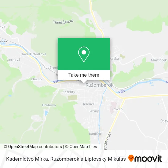Kaderníctvo Mirka map