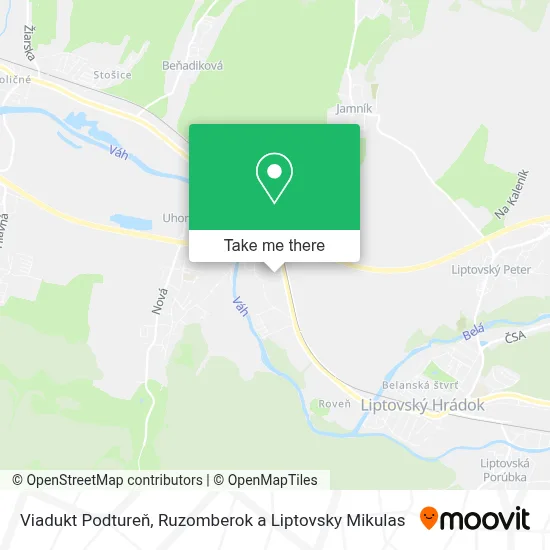 Viadukt Podtureň map