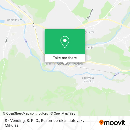 S - Vending, S. R. O. map