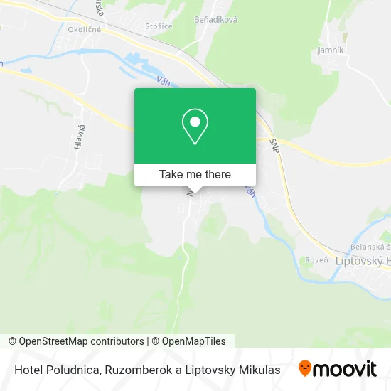 Hotel Poludnica map