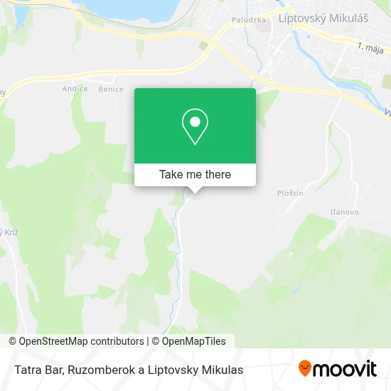 Tatra Bar map