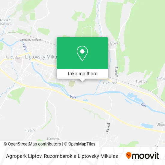Agropark Liptov map