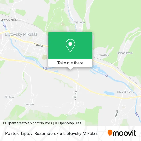 Postele Liptov map