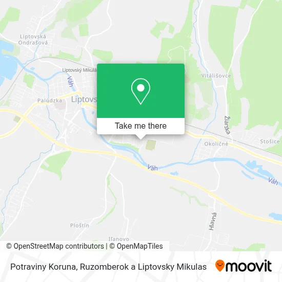 Potraviny Koruna map