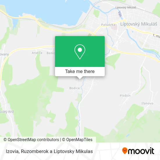 Izovia map